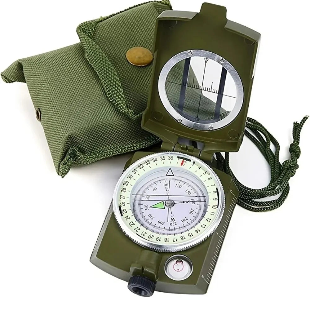 Compass Waterproof High Precision Compass Outdoor Gadget Sports Hiking Mountaineering Professional Metal Sight - Mountain Lakes Mall