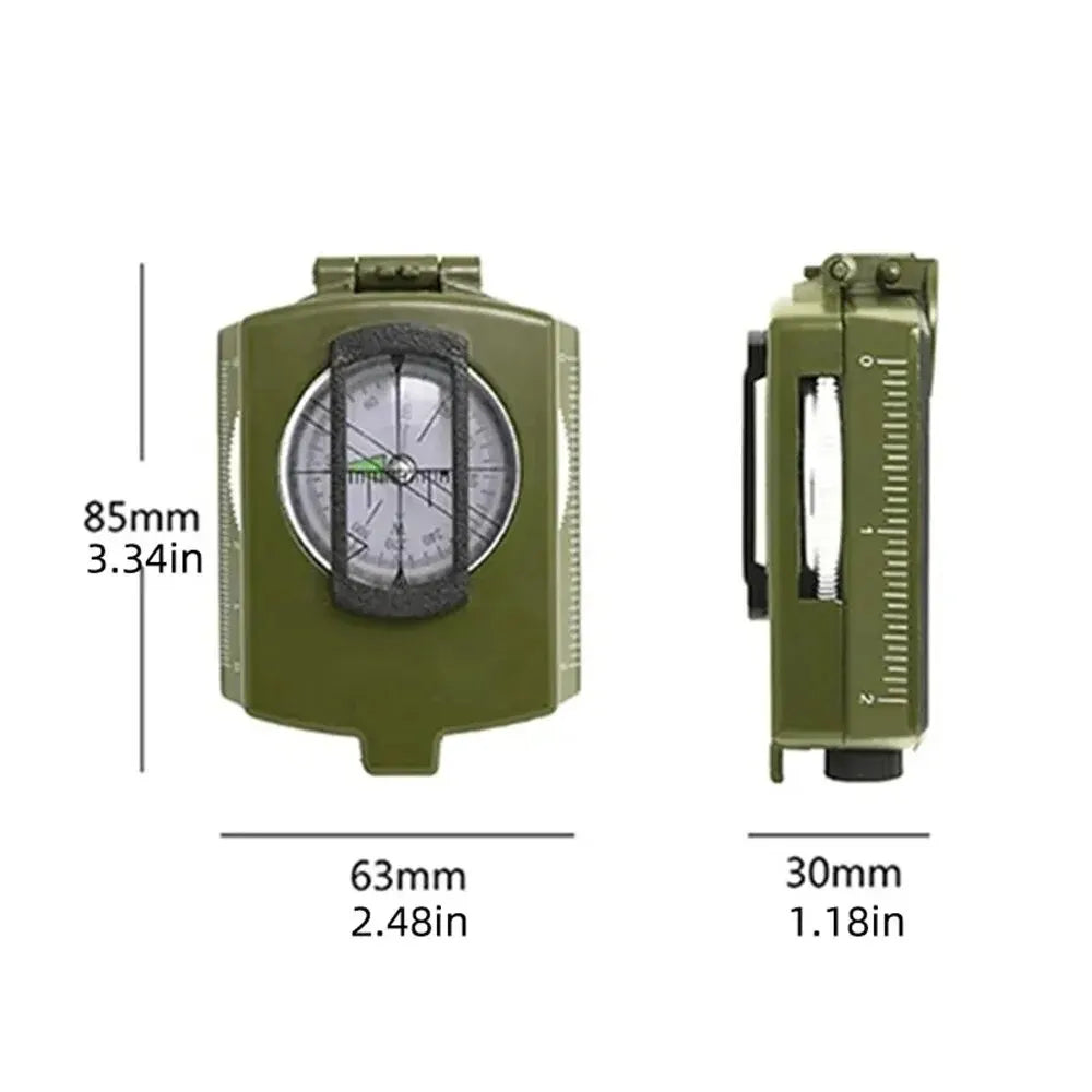 Compass Waterproof High Precision Compass Outdoor Gadget Sports Hiking Mountaineering Professional Metal Sight - Mountain Lakes Mall