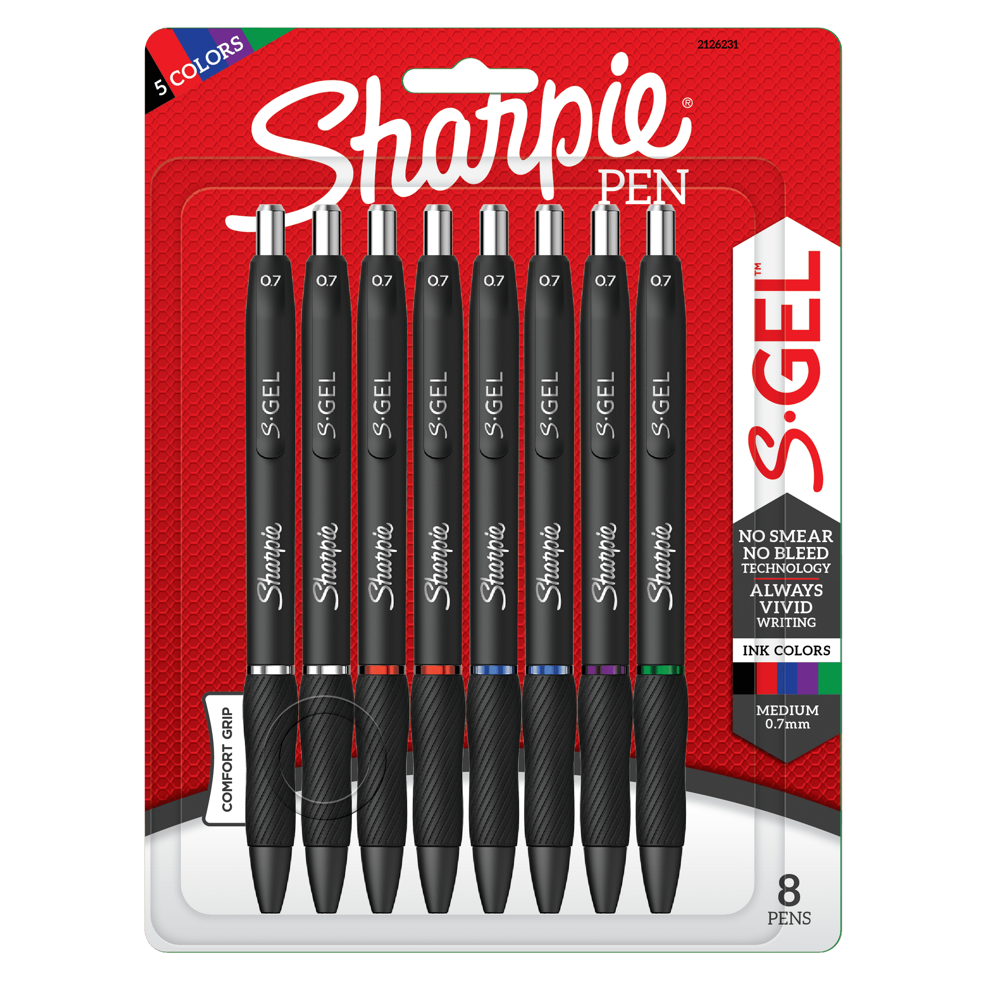 Sharpie S-Gel Gel Pens, Medium Point, 0.7mm, Assorted, 8 Count - Mountain Lakes Mall