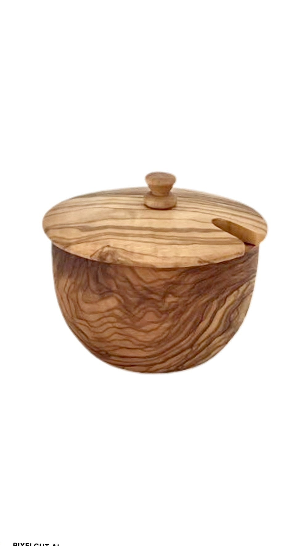 Mediterranean Olive Wood Canister - Mountain Lakes Mall