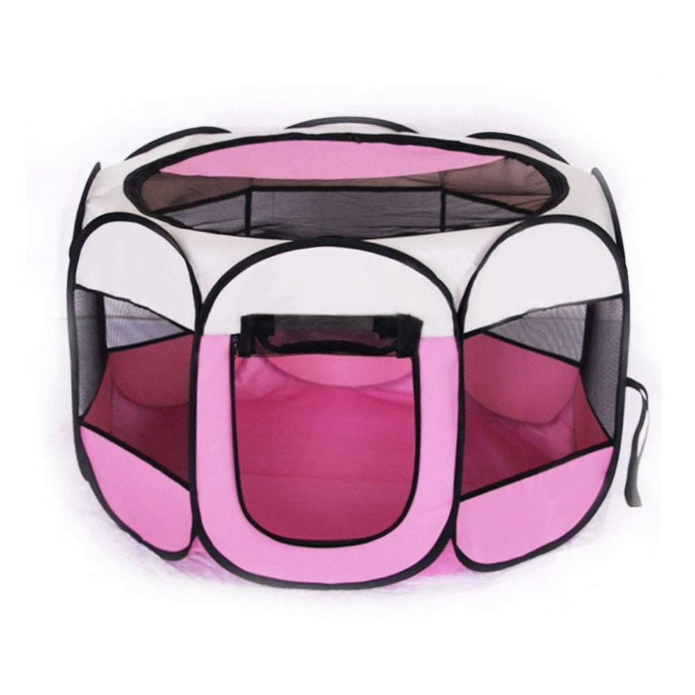 Large 44.9x 44.9x 22.8  Portable Foldable Pet Playpen Kennel House Playground for Puppy Cat Kittens Bunny Chicks Indoor Outdoor Travel Camping - Mountain Lakes Mall