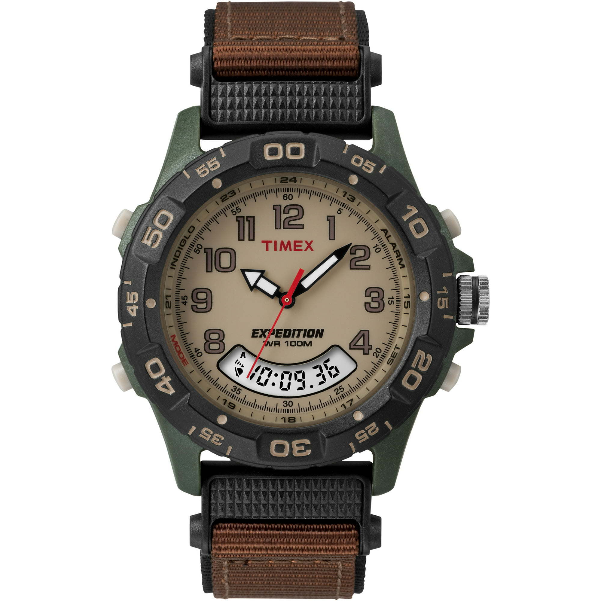 Timex Men's Expedition Combo Watch, Brown Nylon Strap - Mountain Lakes Mall