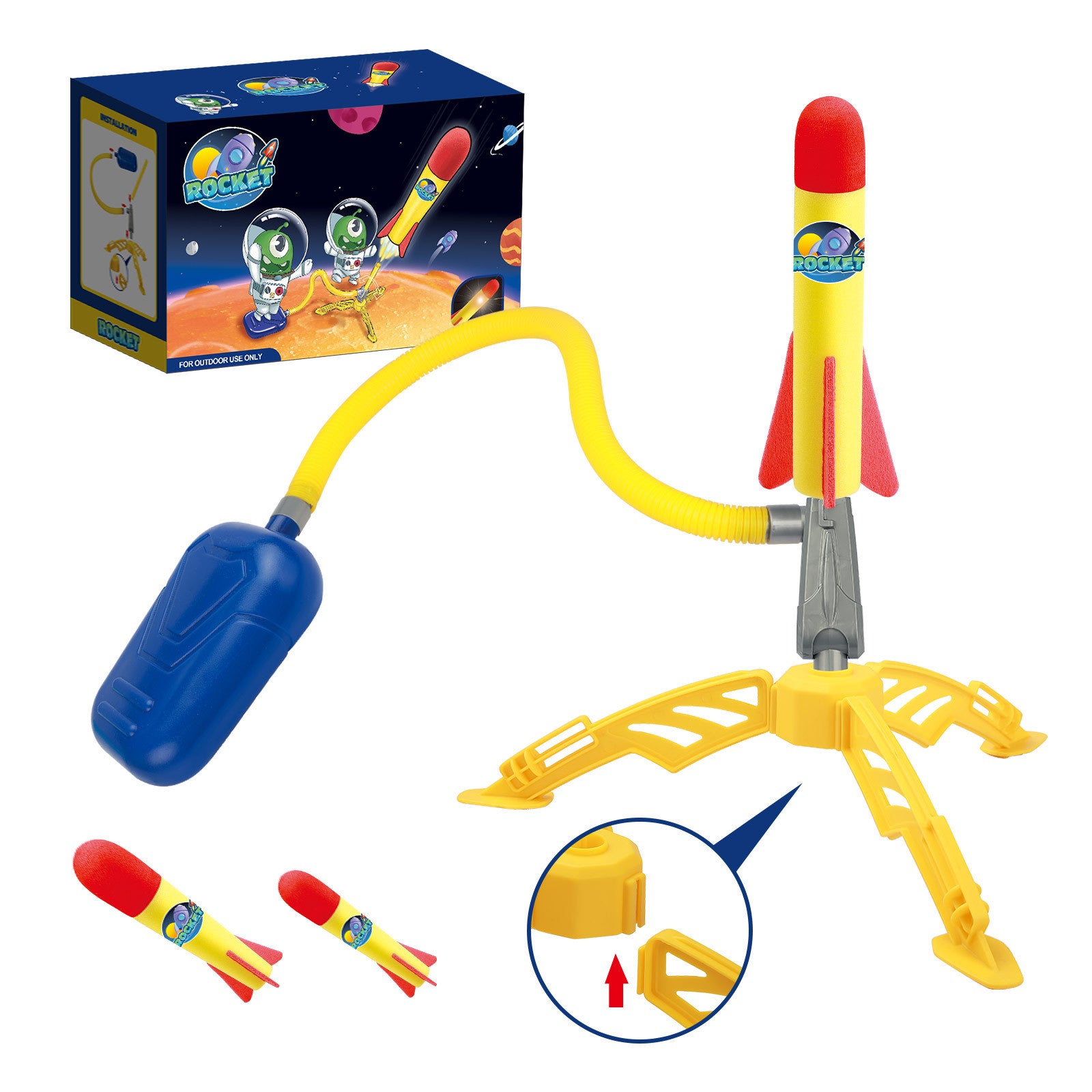 Rocket Launcher toy for Kids; Outdoor Summer Toys with Launcher Aerial Rocket - Mountain Lakes Mall