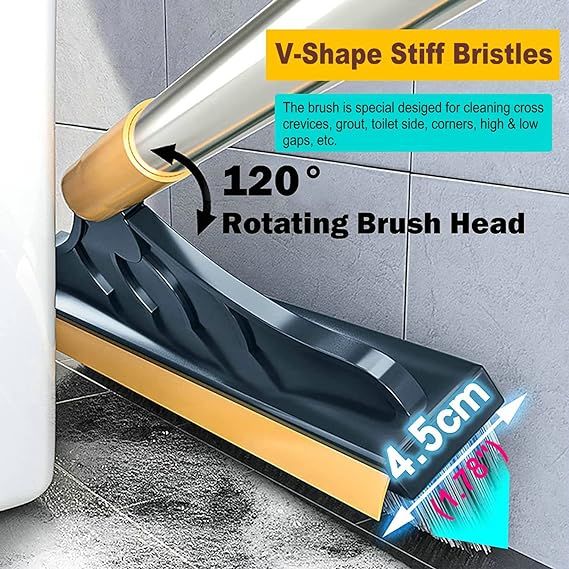 Bathroom Long Handle Floor Gap Wiper No Dead Corner Hard Bristle Floor Cleaning Ceramic Tile Brush - Mountain Lakes Mall