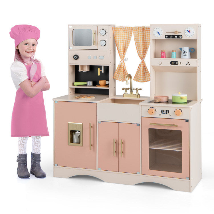 Kids Kitchen Playset with Microwave and Coffee Maker for Ages 3+ - Mountain Lakes Mall