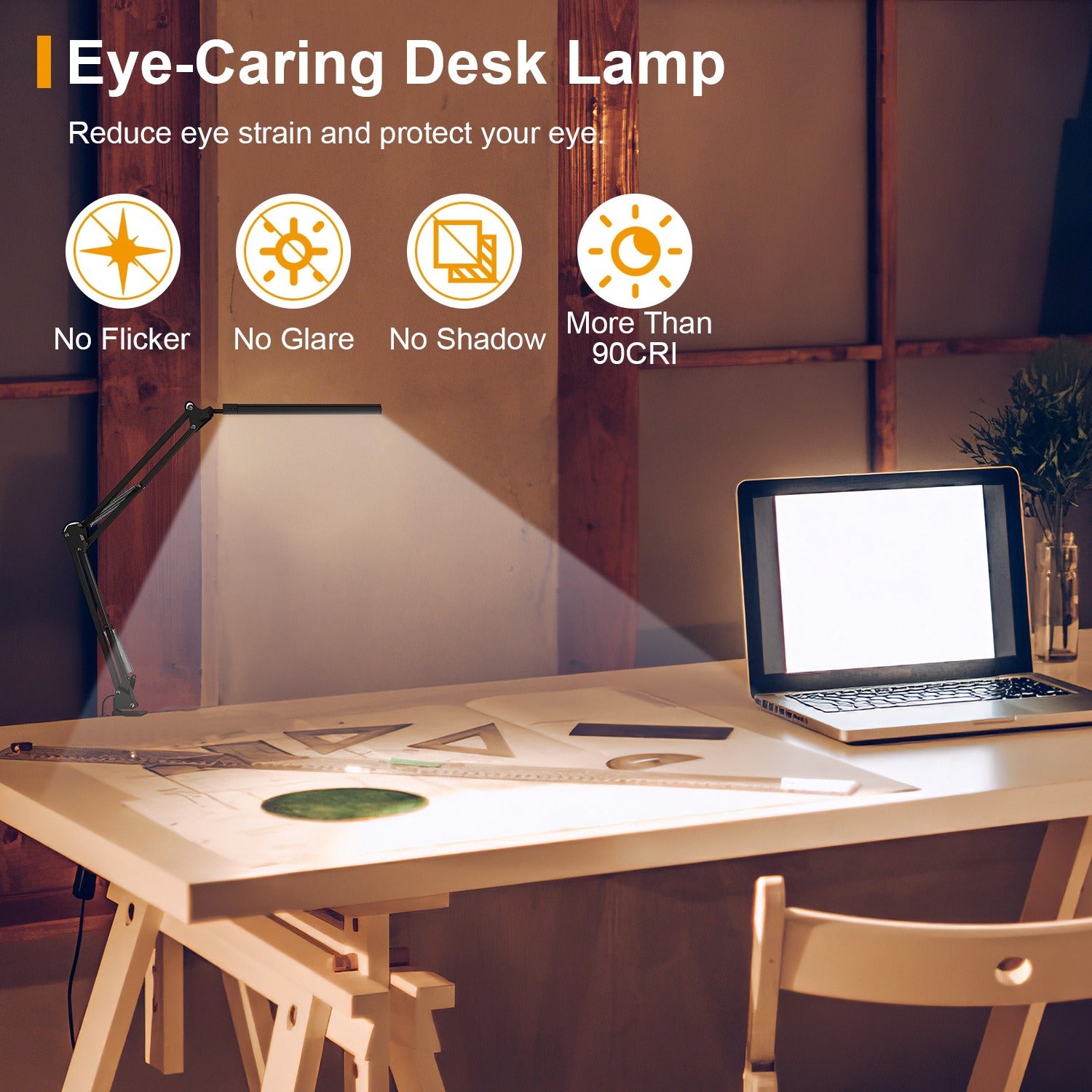 LED Reading Desk Lamp with Clamp Adjustable Swing Arm - Mountain Lakes Mall