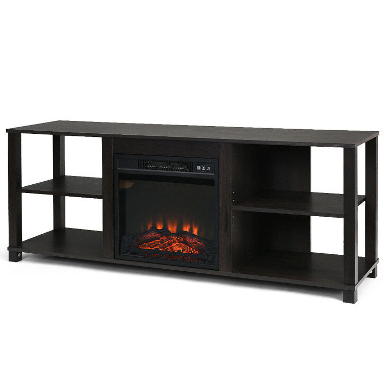 2-Tier TV Storage Cabinet Console with Adjustable Shelves - Mountain Lakes Mall