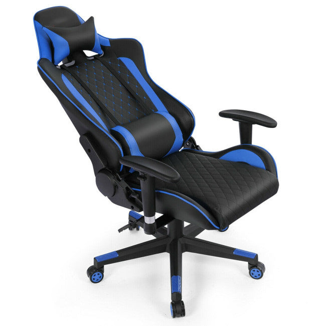 Massage Gaming Chair with Lumbar Support and Headrest - Mountain Lakes Mall