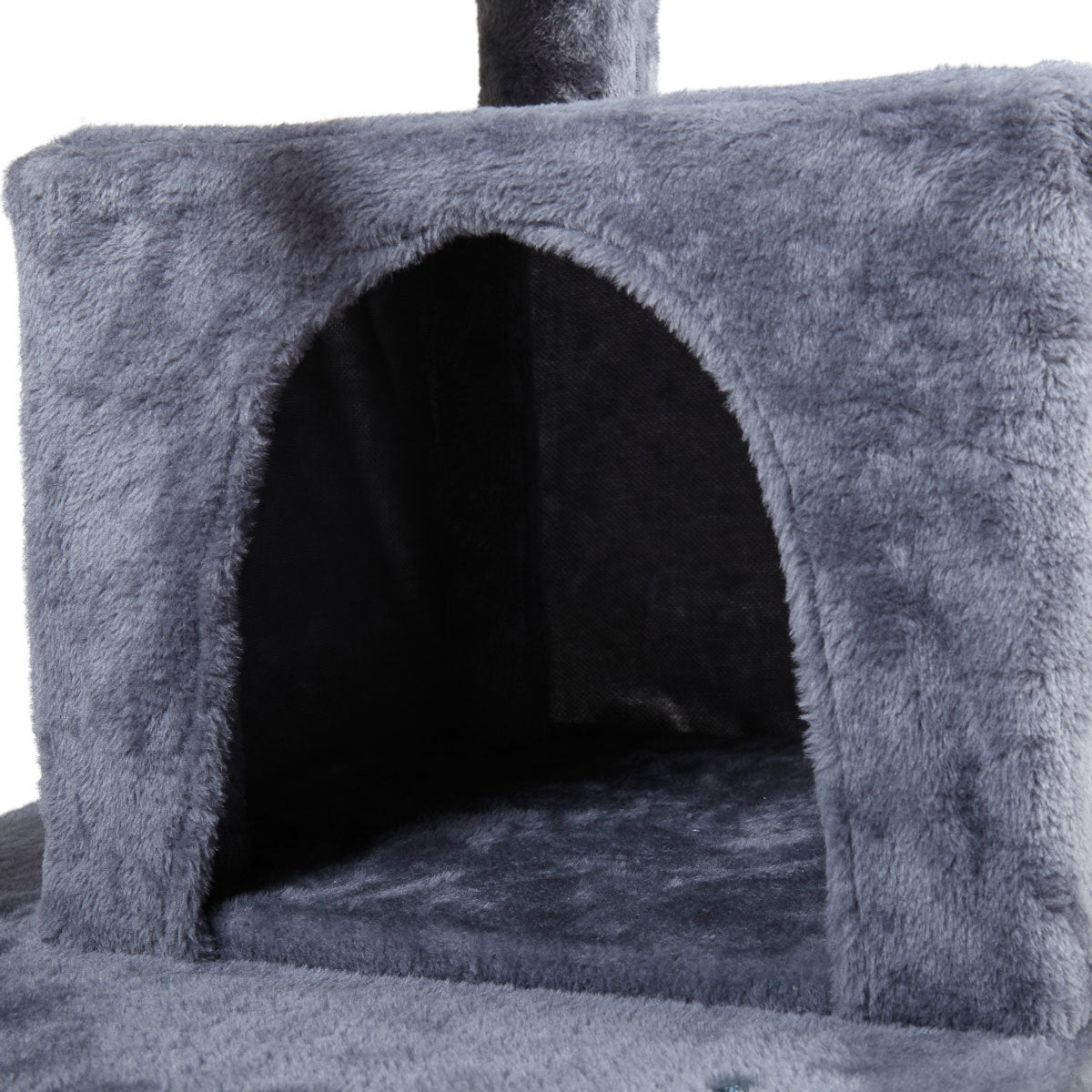 Double-layer cat Tree with cat house and ladder - light gray XH - Mountain Lakes Mall