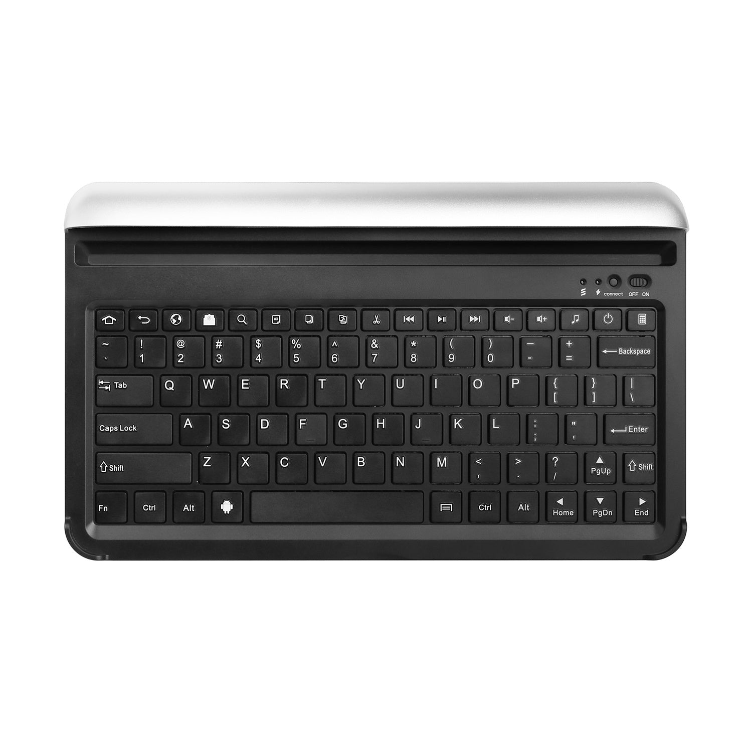 Ultra-portable Wireless Keyboard with Built-in Stand for KOCASO MX1080 and iNova EX1080 in Silver - Mountain Lakes Mall