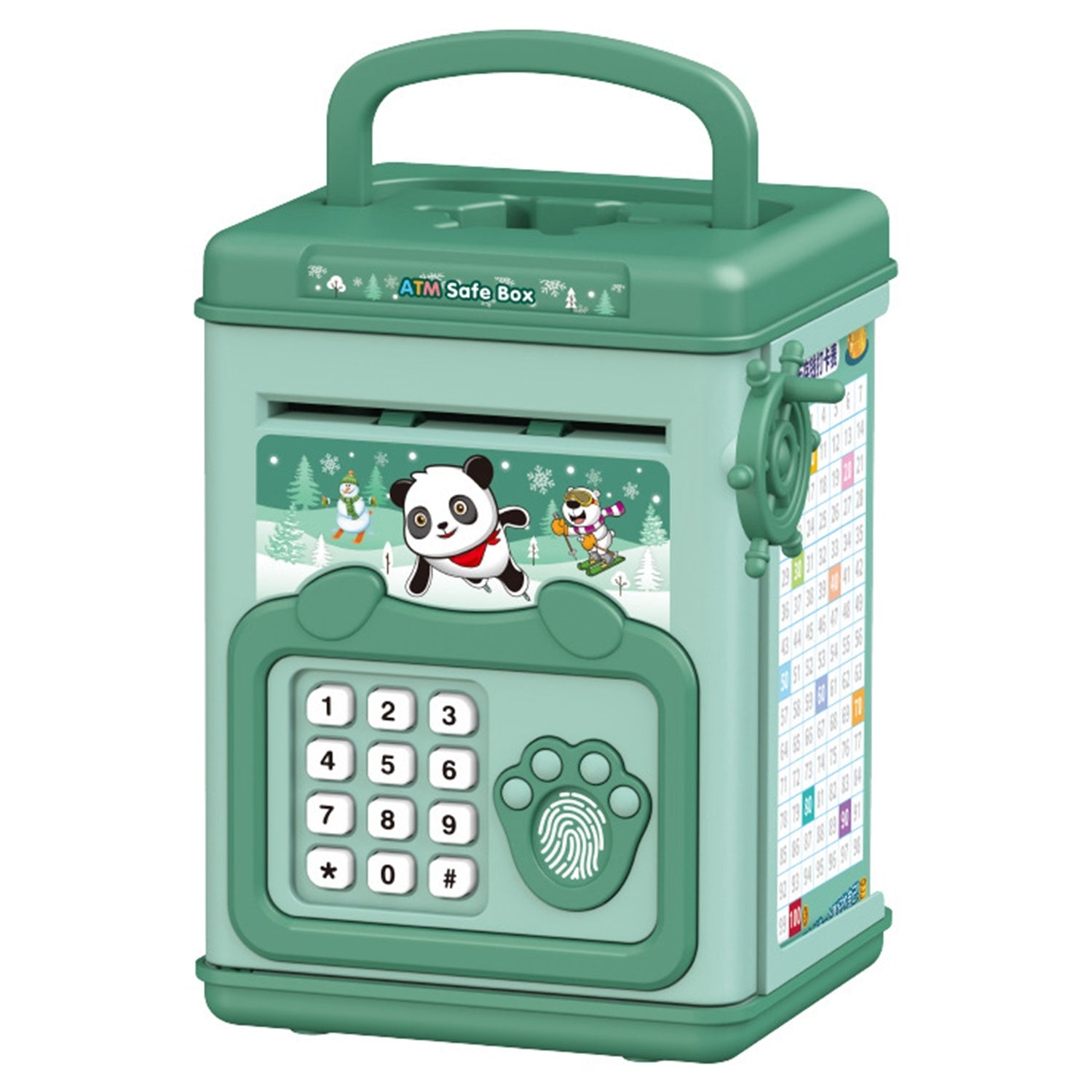 Piggy Bank Toy Cash Coin Money Bank Money Saving Box with Password Fingerprint Voice Promp - Mountain Lakes Mall