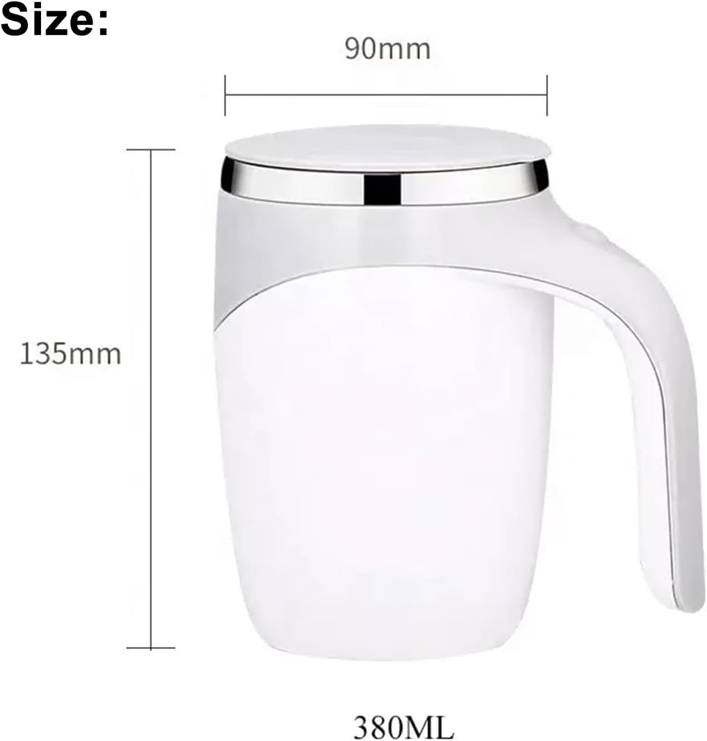 Self Stirring Mug - Rechargeable Automatic Magnetic Electric Coffee Mug, Rotating Cute Mixing Cup Tasse, To Stir Office/Kitchen/Travel/Home Coffee/Tea/Hot Chocolate/Milk-450 ml/15.2 oz - Mountain Lakes Mall