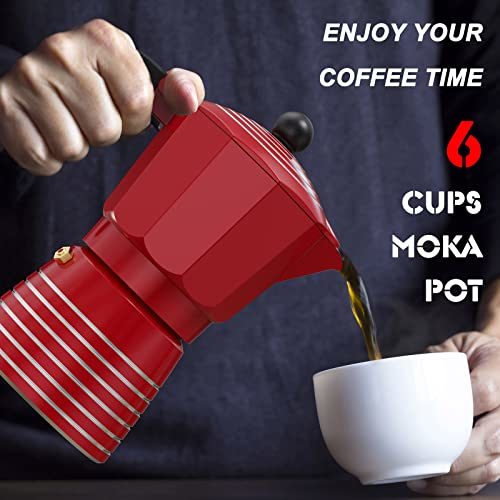 RAINBEAN Moka Pot 6 Cup Set, 11 oz / 300ml Stovetop Espresso Maker - Mountain Lakes Mall