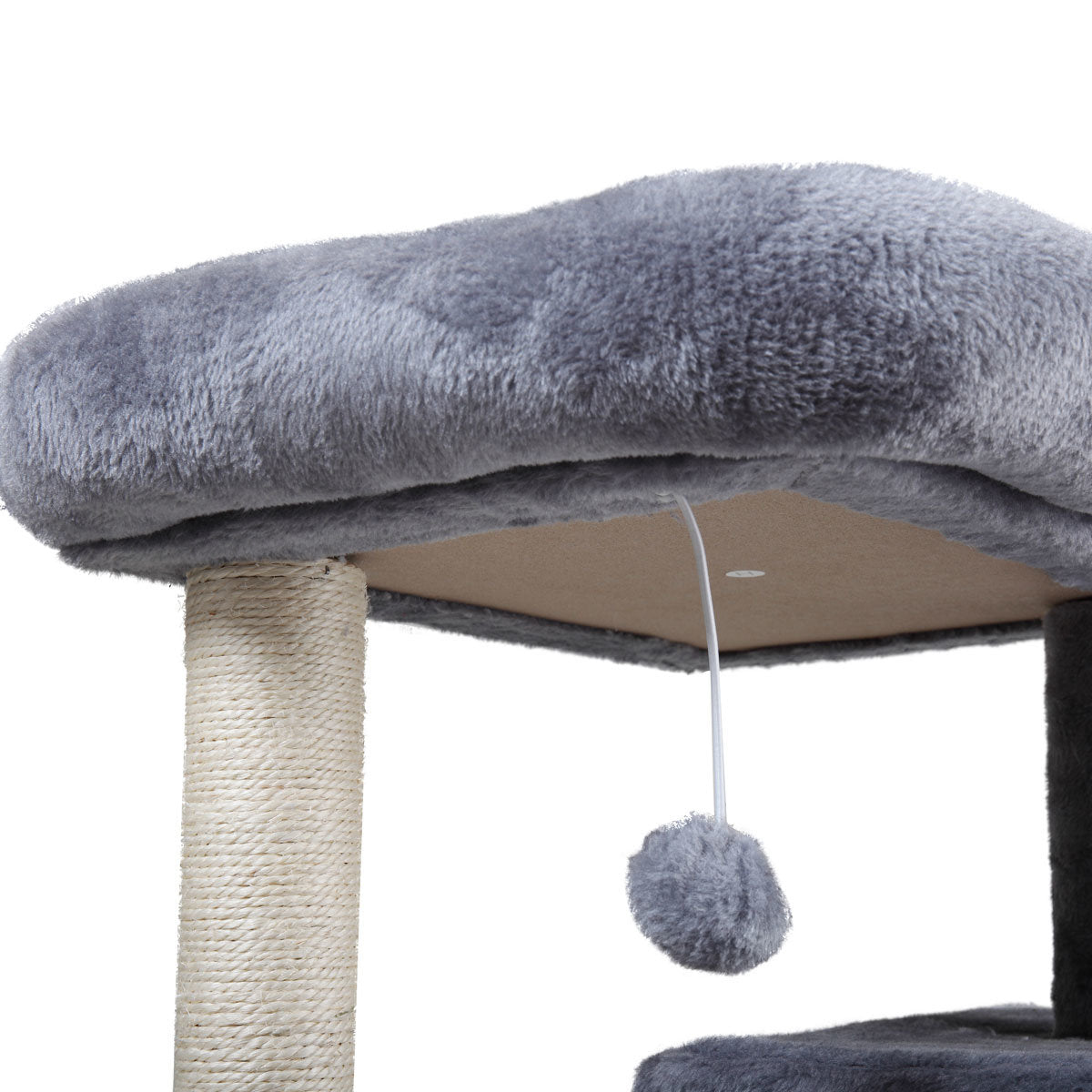 Double-layer cat Tree with cat house and ladder - light gray XH - Mountain Lakes Mall