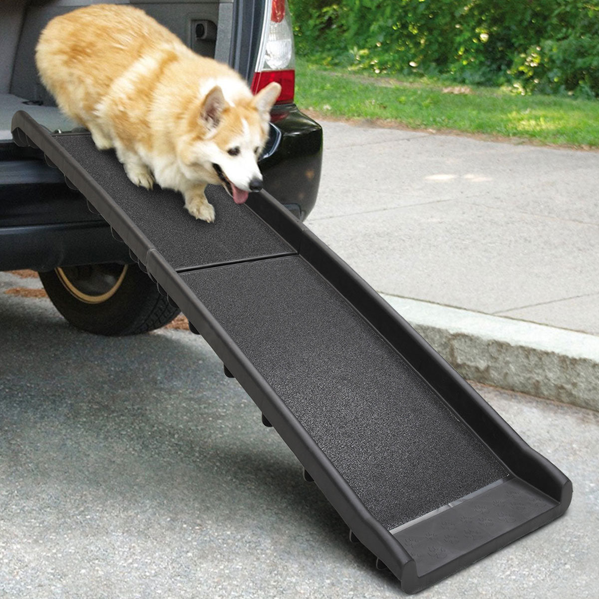 Portable Foldable Pet Ramp Climbing Ladder Suitable for Off-road Vehicle Trucks - Black XH - Mountain Lakes Mall