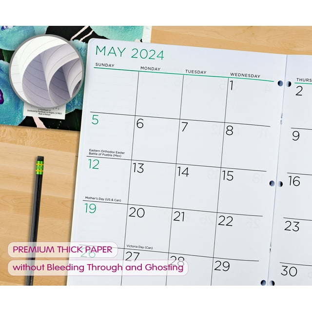 See It Bigger Monthly Planner, April 2023 - June 2025, (8.5" x 11") Teal - Mountain Lakes Mall