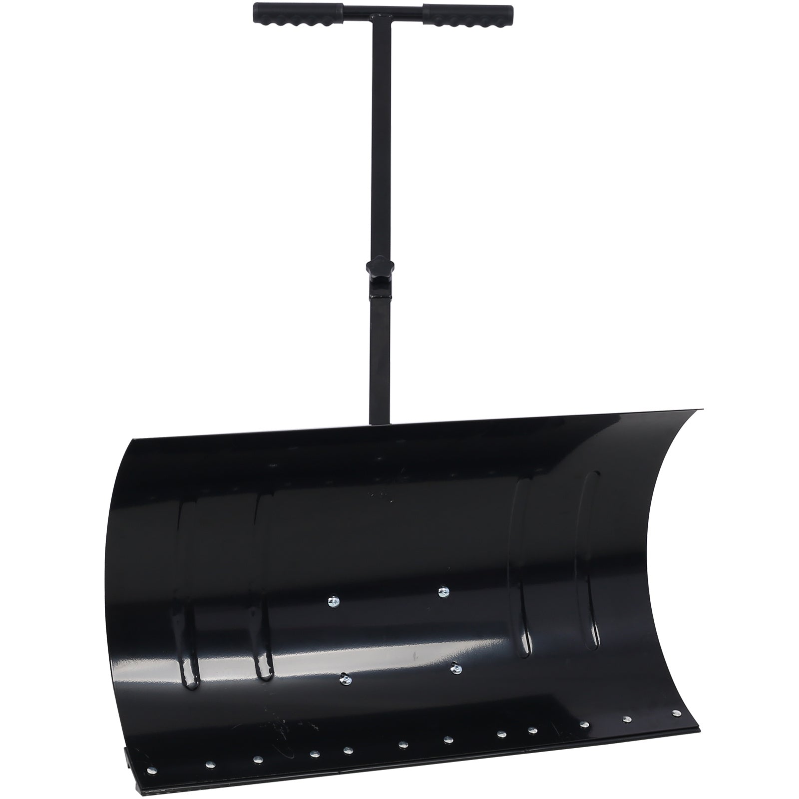 Snow Shovel with Wheels, Snow Pusher, Cushioned Adjustable Angle Handle Snow Removal Tool, 29" Blade, 10" Wheels,black color - Mountain Lakes Mall