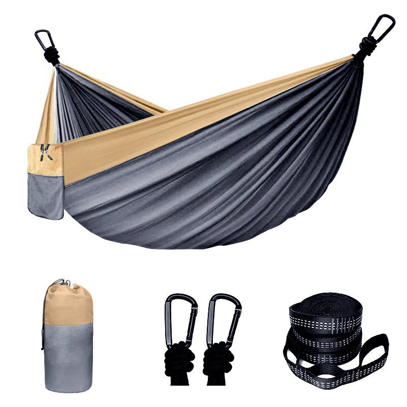 Camping Hammock Double & Single Portable Hammock With 2 Tree Straps And 2 Carabiners - Mountain Lakes Mall