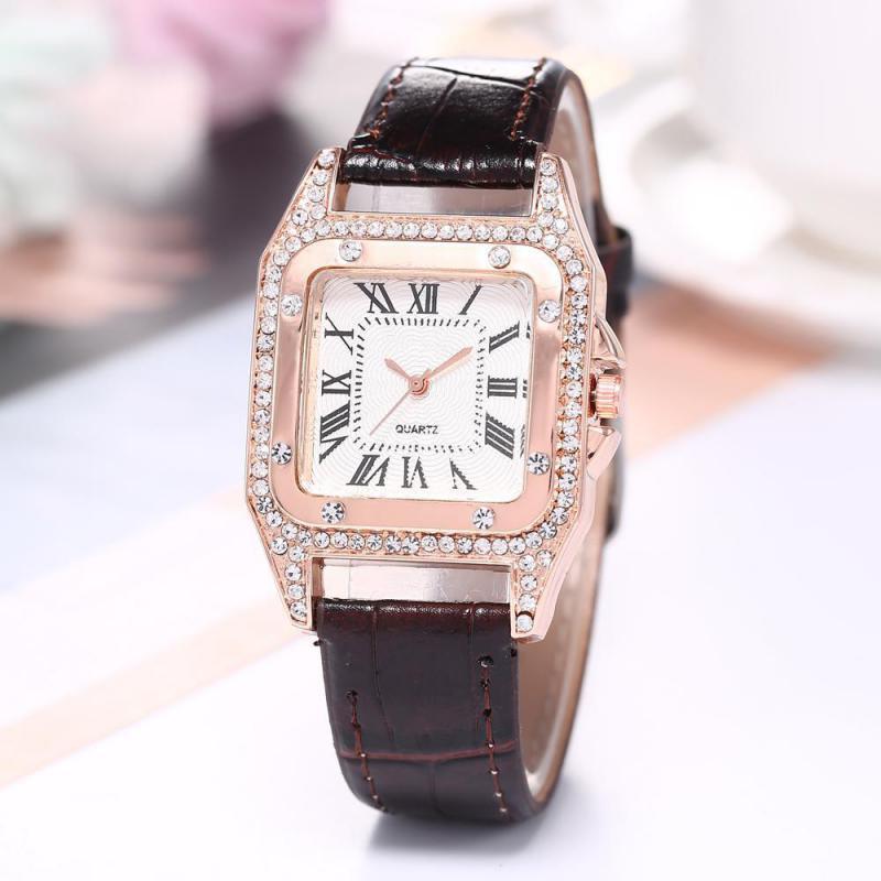 Women Diamond Watch Starry Square Dial Bracelet Watch - Mountain Lakes Mall