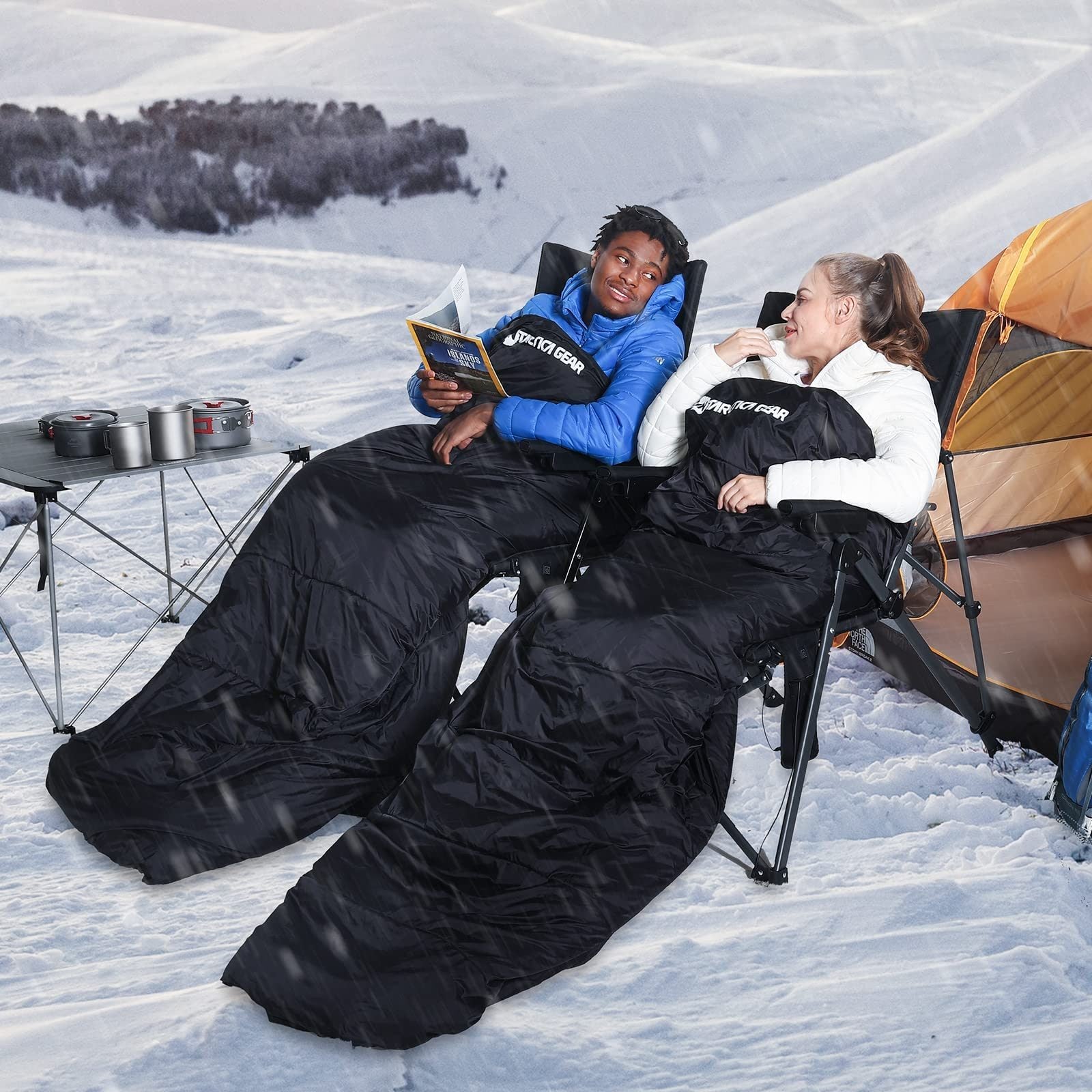 ANTARCTICA GEAR Heated Sleeping Bag, 5pcs Heating Areas Sleeping Bags - Mountain Lakes Mall