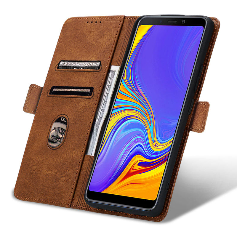 Case for Samsung Galaxy A9 2018 Phone Case Soft TPU Samsung Galaxy A9 2018 Phone Case Wallet style leather case(Samsung Galaxy A9 2018-pitao-hei) - Mountain Lakes Mall