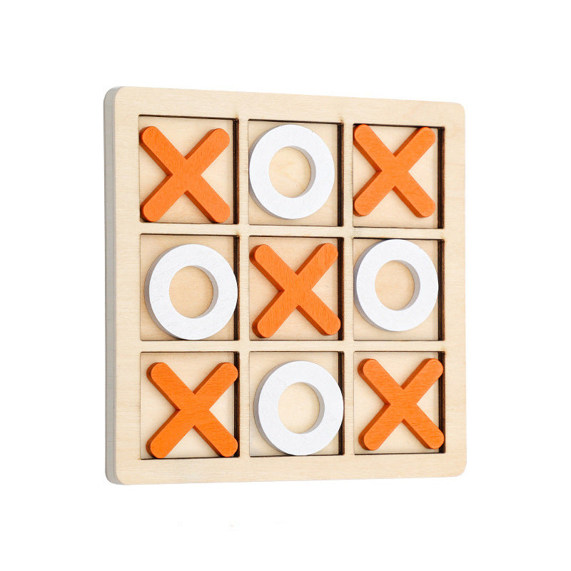 1 Pcs XO Tic Tac Toe Wooden Game Toy Educational, Entertainment, Leisure, Board Game - Mountain Lakes Mall