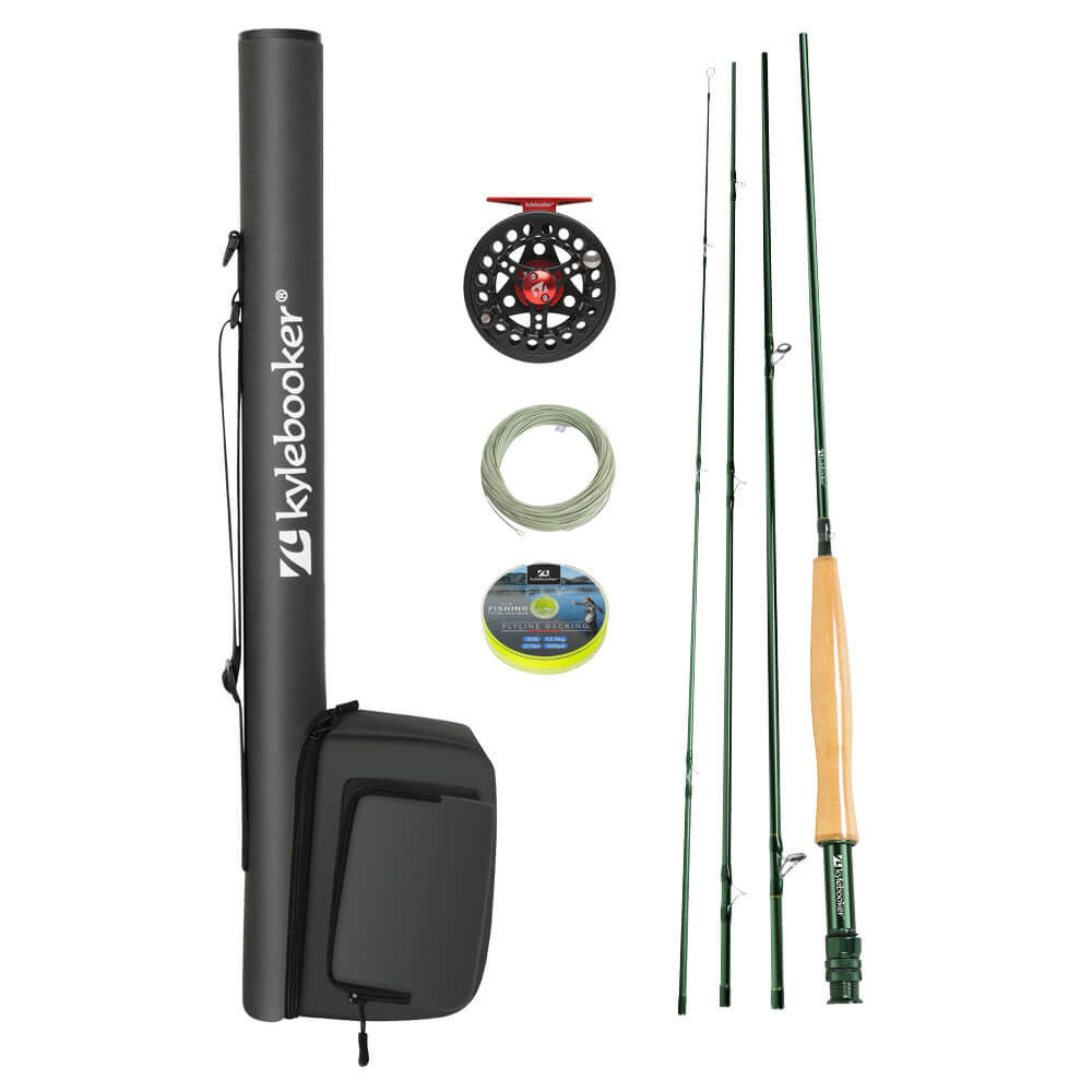 Kylebooker Fly Fishing Combo Kit 3/4/5/6/7/8 Weight Starter Fly Fishing Rod and Reel Kit  with One Travel Case - Mountain Lakes Mall