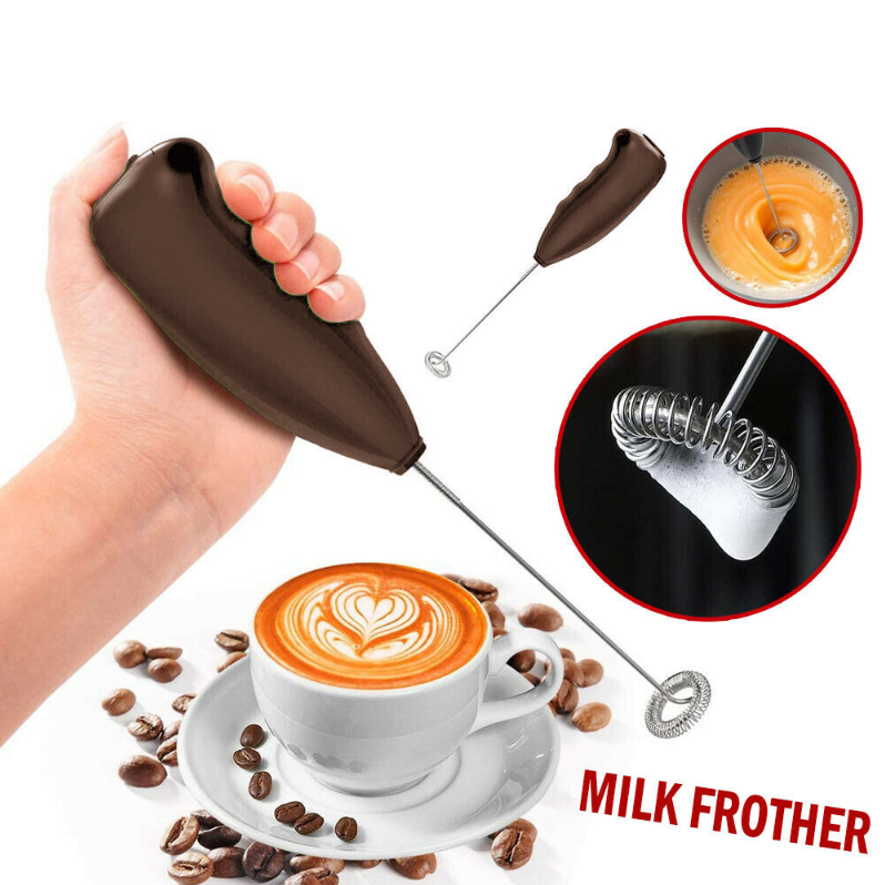 Electric Milk Frother Drink Foamer Whisk Mixer Stirrer Coffee Eggbeater - Mountain Lakes Mall