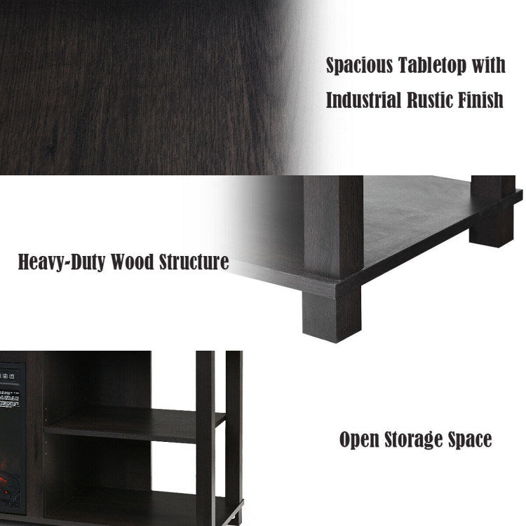 2-Tier TV Storage Cabinet Console with Adjustable Shelves - Mountain Lakes Mall