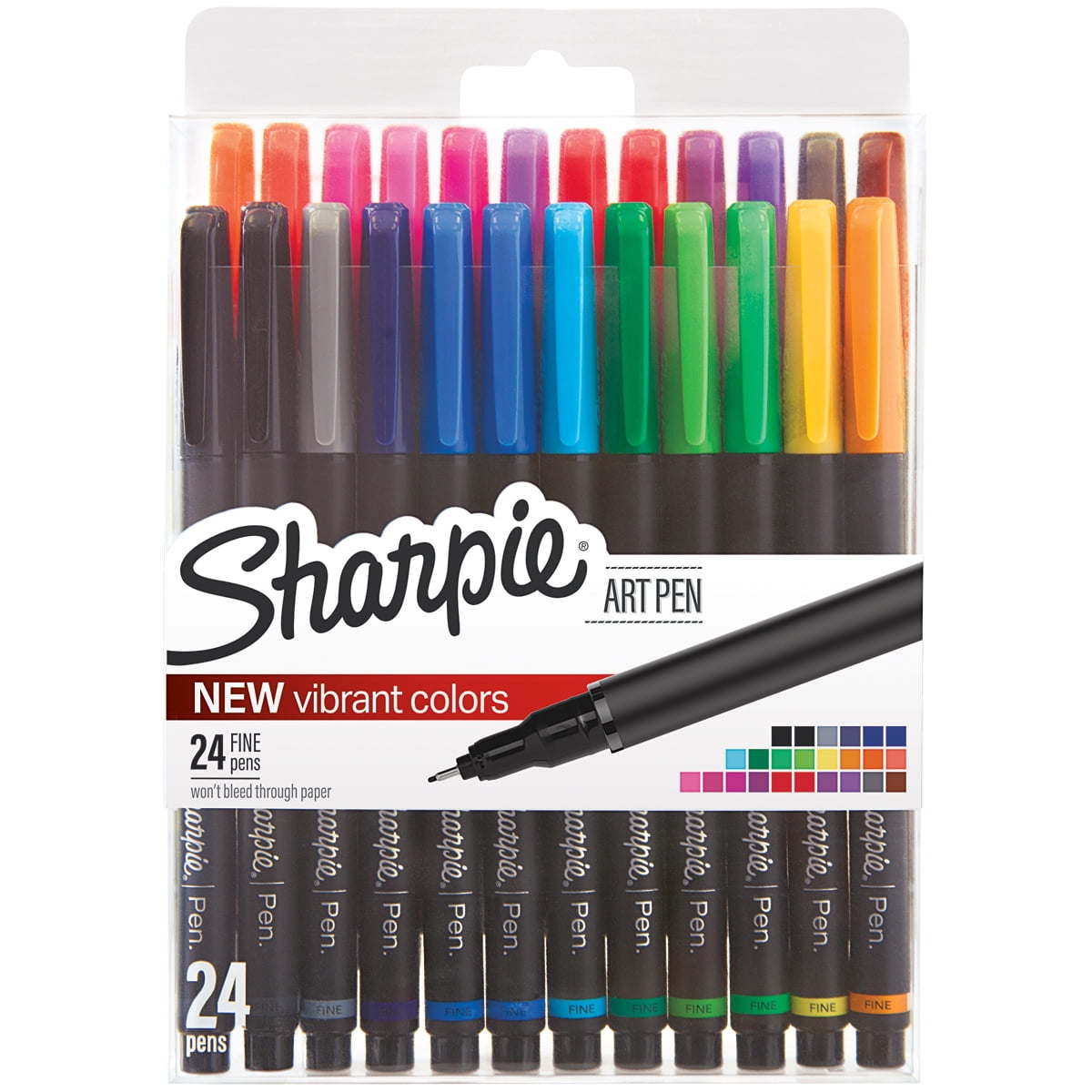 Sharpie Art Pens, Fine Point, Assorted Colors, 24 Count - Mountain Lakes Mall