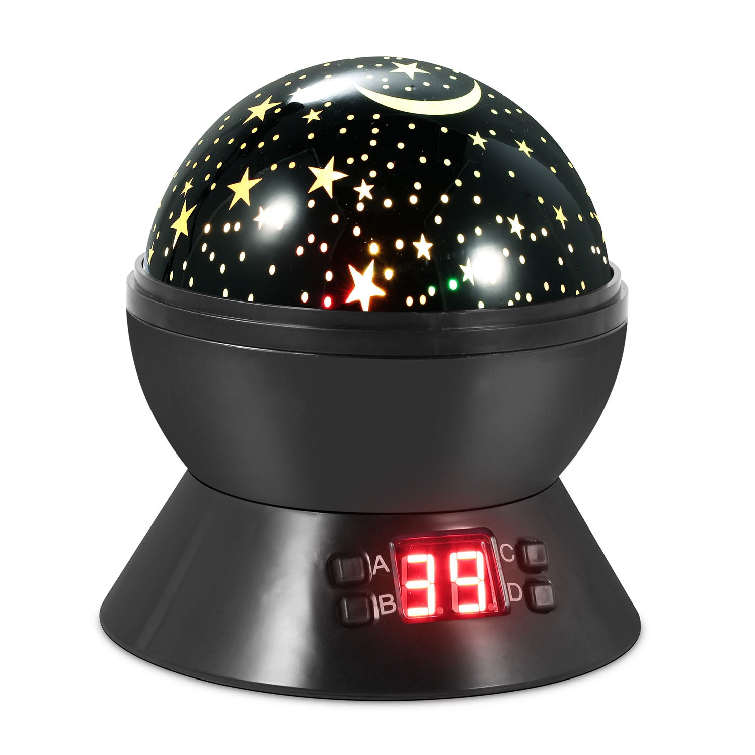 LED Projector Lamp Kids Night Light Star Moon Projection Night Lamp 360 Degree Rotation Timer - Mountain Lakes Mall