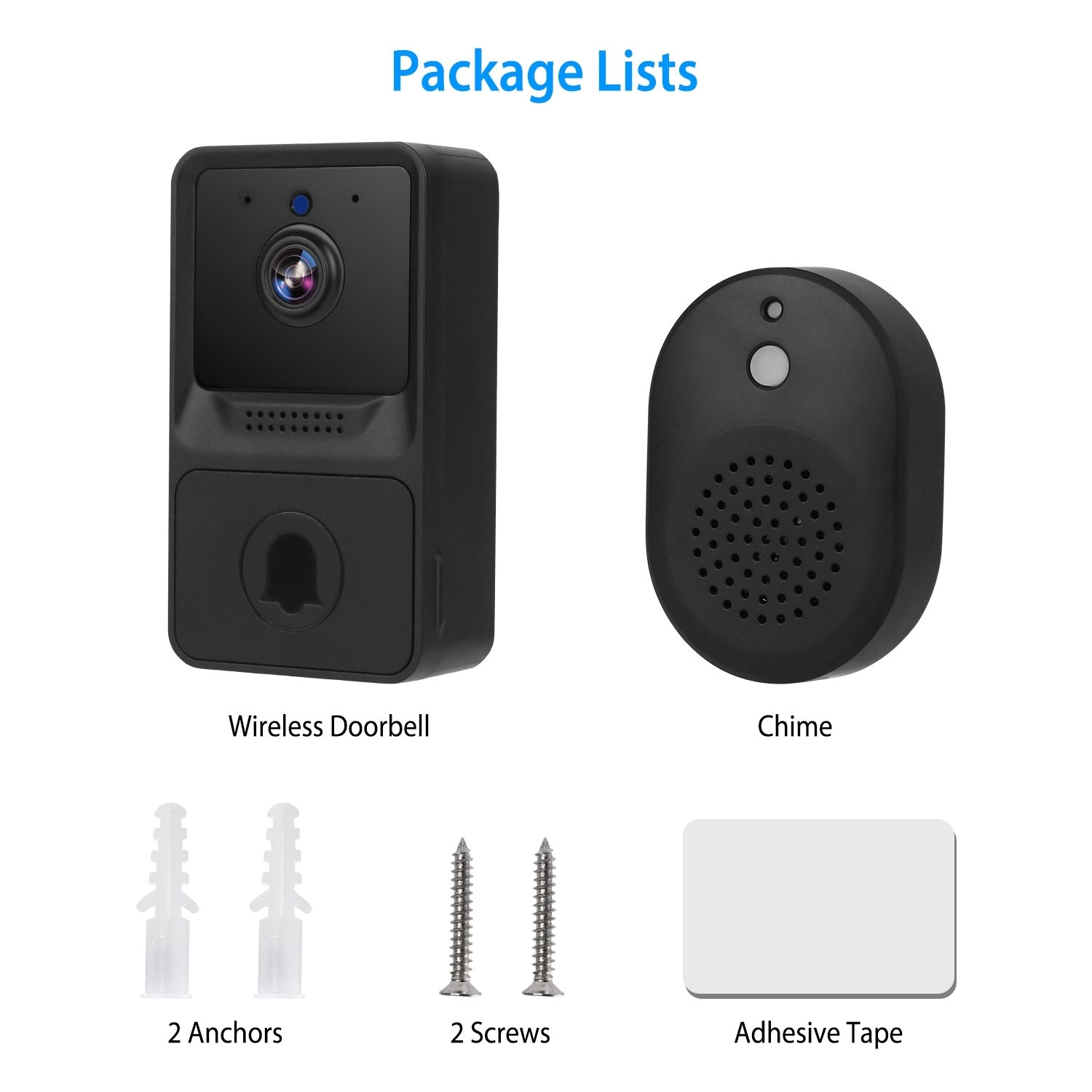 Smart Wireless WiFi Doorbell Security 2 Way Intercom Visual Bell Chime Night Vision Camera Door Bell - Mountain Lakes Mall