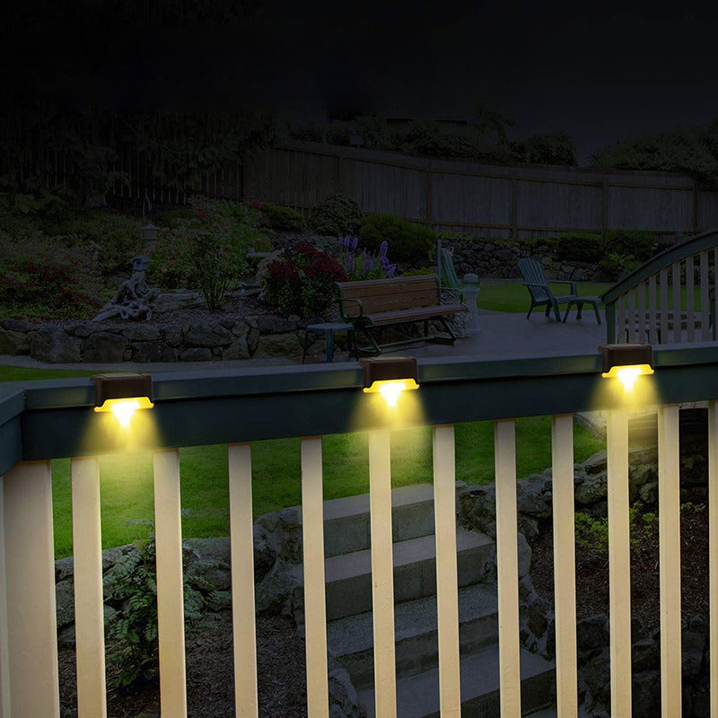 4pcs Solar Wall Light Garden Outdoor; Waterproof Stair Lights With Light Control; For Garden Yard Porch Wedding Party Decor - Mountain Lakes Mall