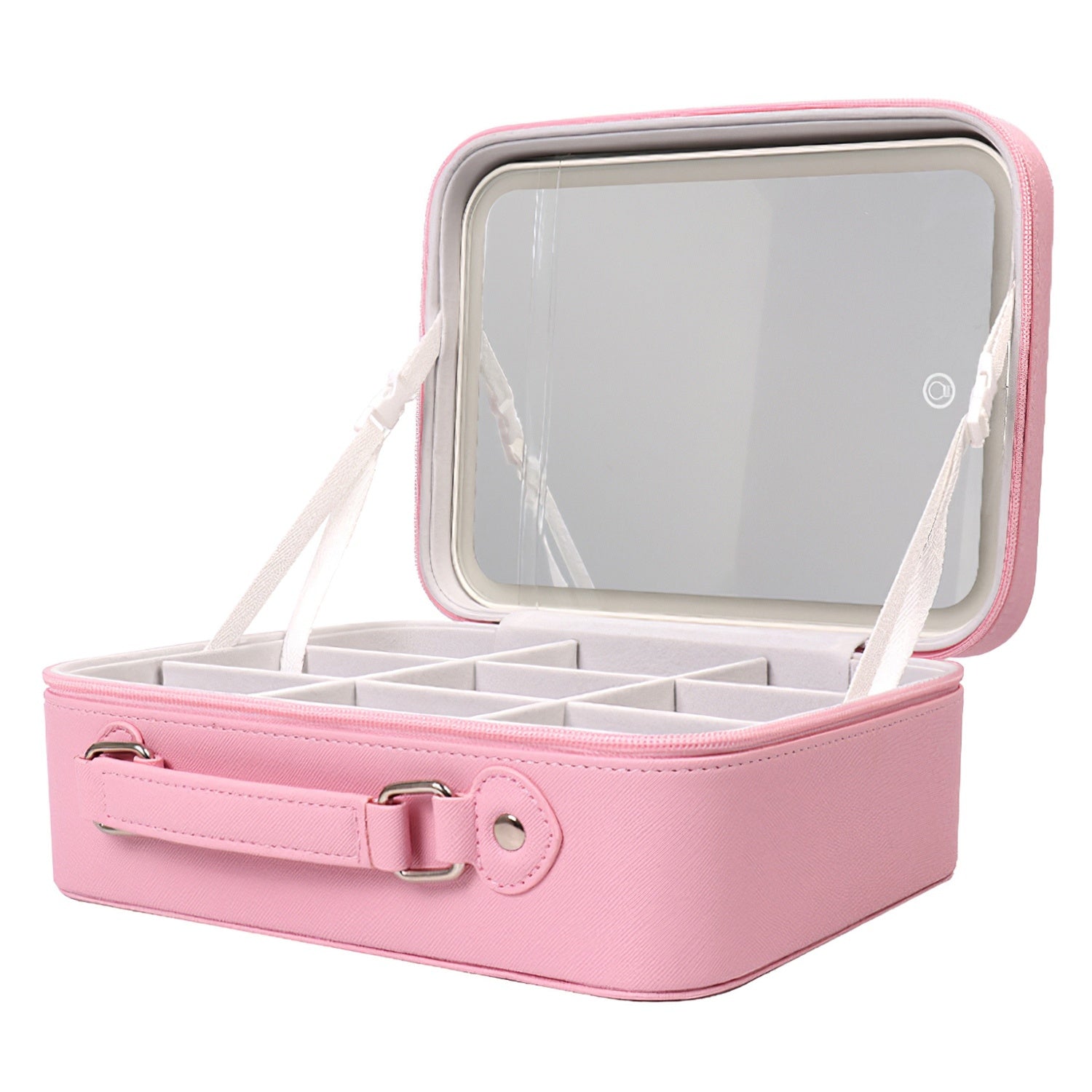 Travel Makeup Bag With 3 Light Colors 10X Mirror Waterproof Cosmetic Organizer Case - Mountain Lakes Mall