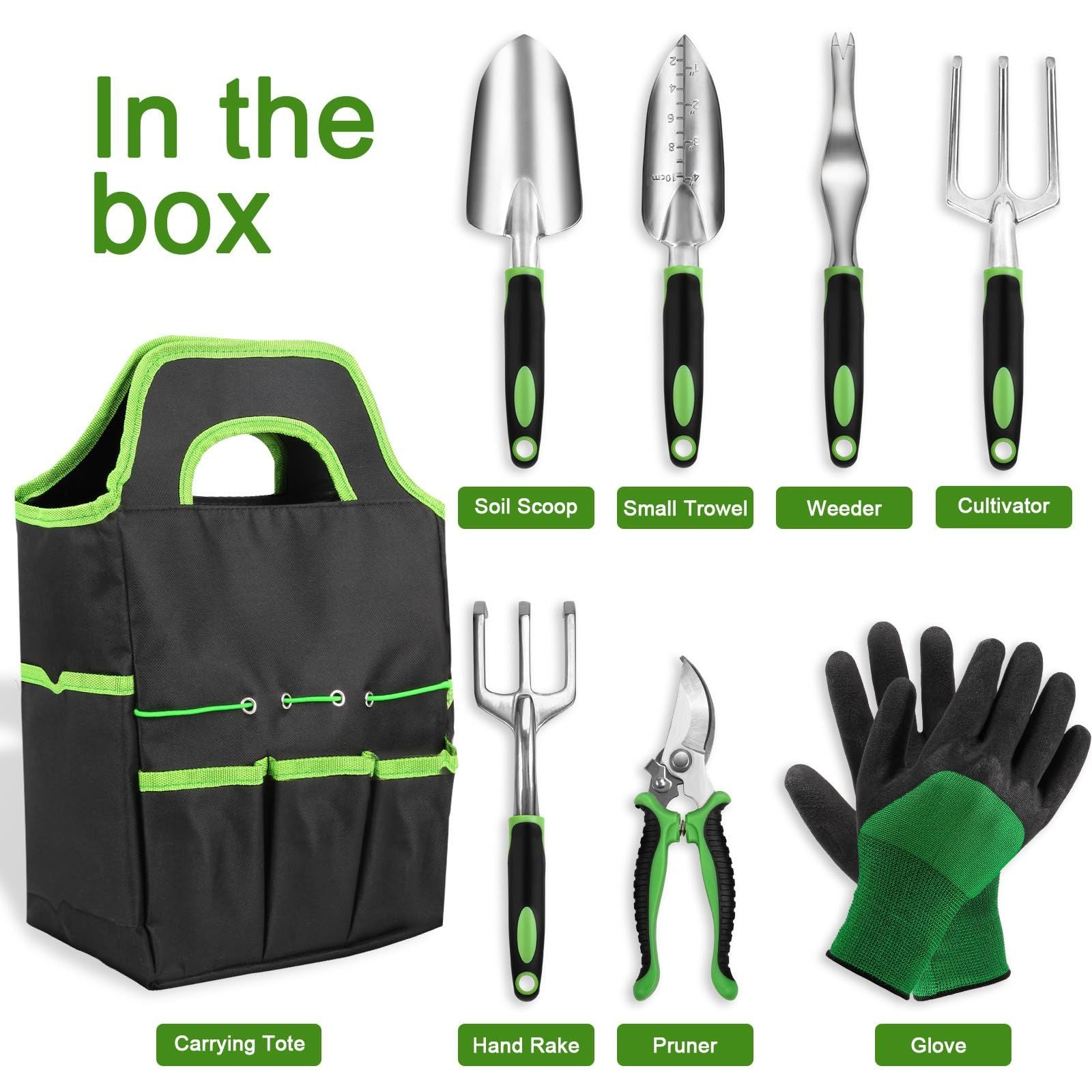 8 Piece Stainless Steel Gardening Tool Sets - Mountain Lakes Mall