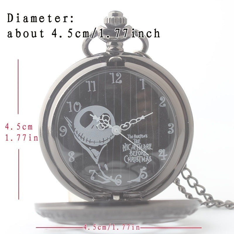 Vintage Skeleton Nightmare Before Christmas Pocket Watch - Mountain Lakes Mall