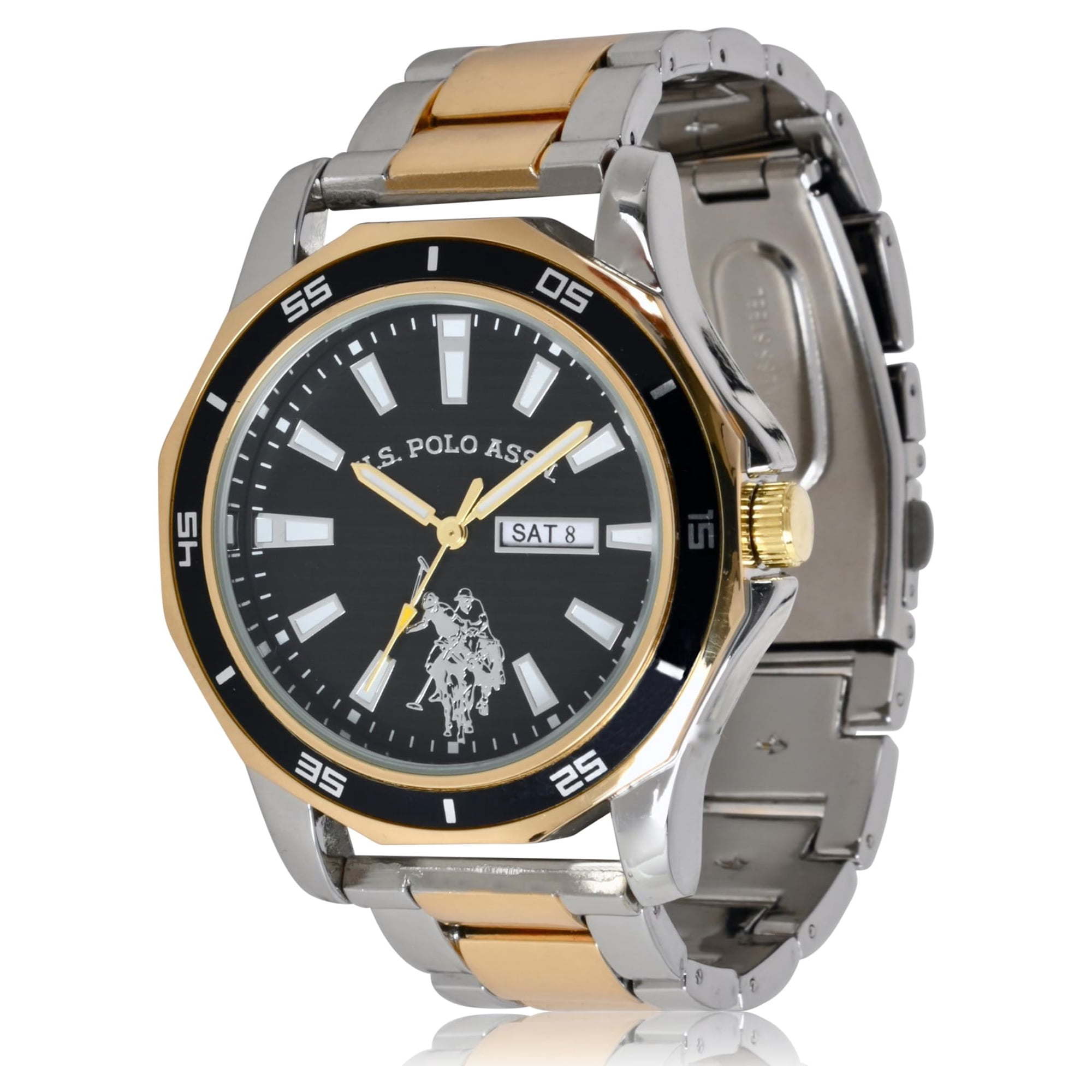 U.S. Polo Assn. Adult Male Classic Watch in Gold and Silver - Mountain Lakes Mall