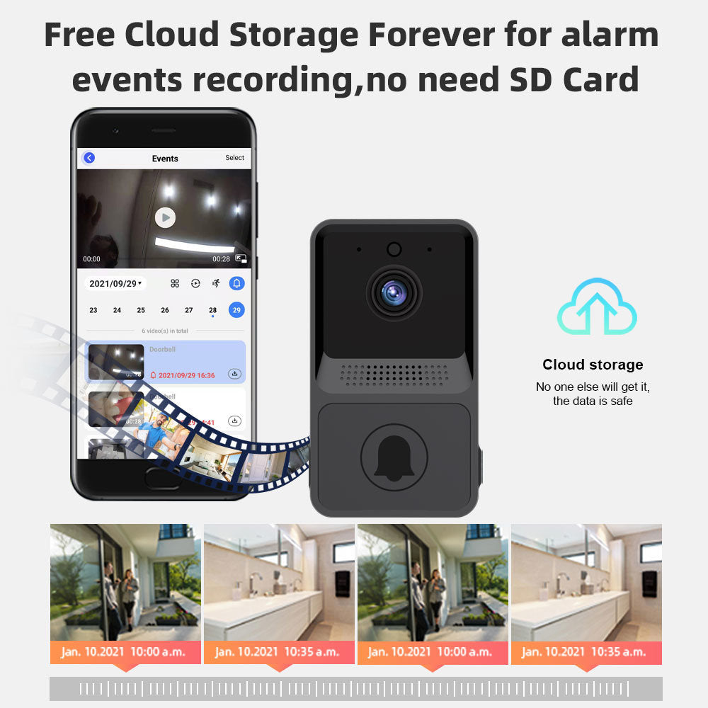 WiFi Video Doorbell Camera Digital Ring Connect Wireless Security Intercom Outdoor Eye Peephole Smart Home Voice Phone Door Bell - Mountain Lakes Mall