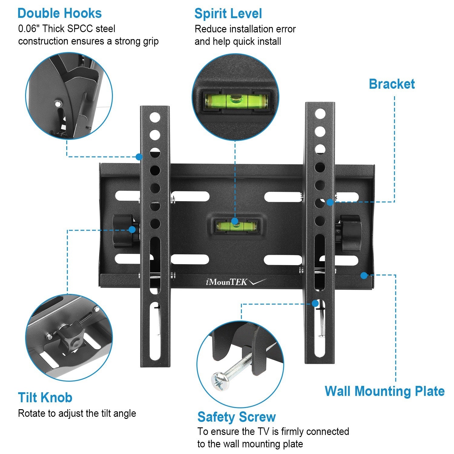 TV Wall Mount Bracket Tilt for 23"-42" LED/LCD/PLASMA Flat TV VESA 200x200mm - Mountain Lakes Mall