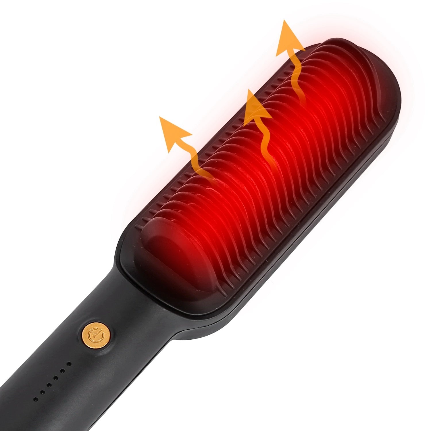 Electric Hair Straightener Brush Straightening Curler Brush Hot Comb 5 Temperature Adjustment 10S Fast Heating - Mountain Lakes Mall