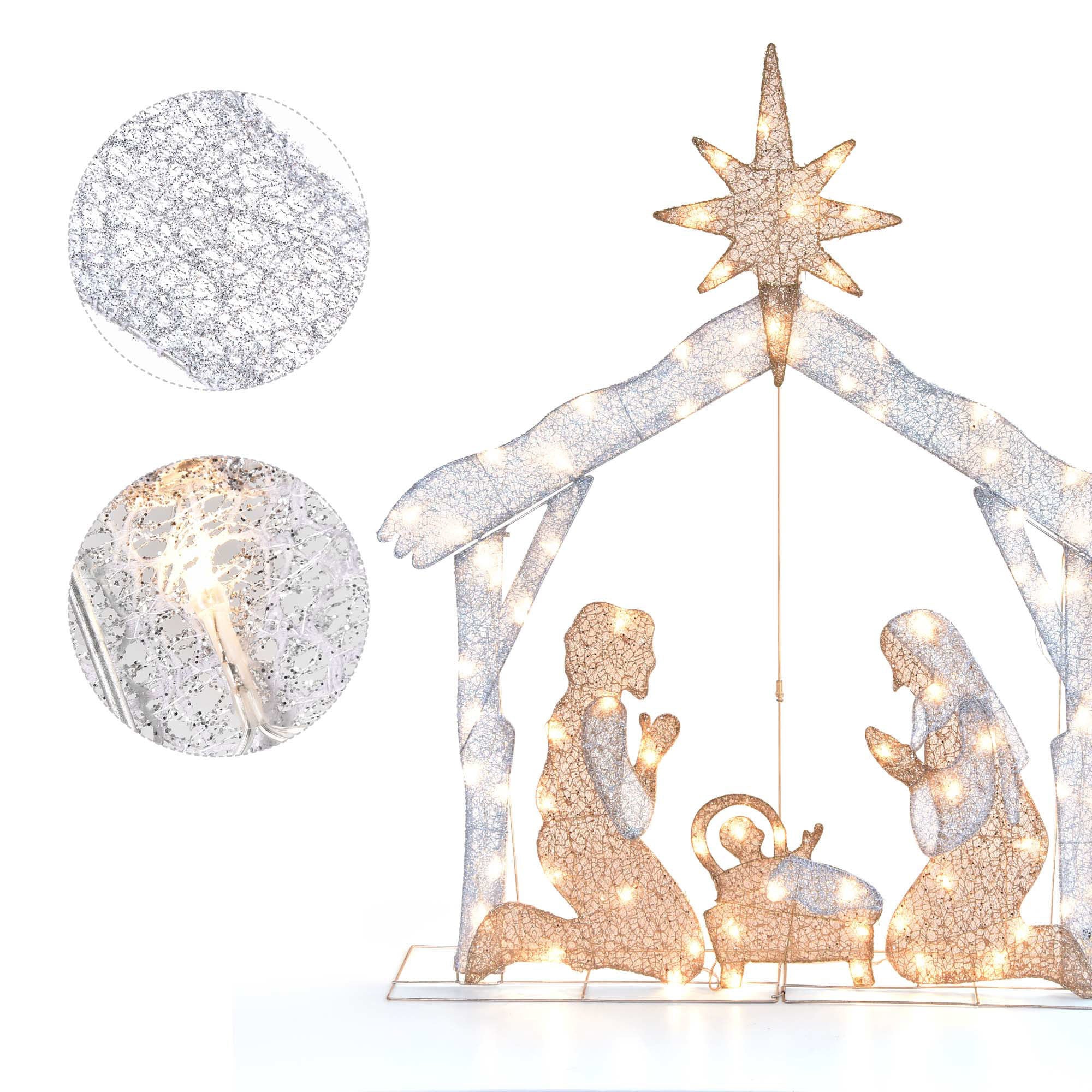 4 ft LED Holy Family Nativity(Christmas)