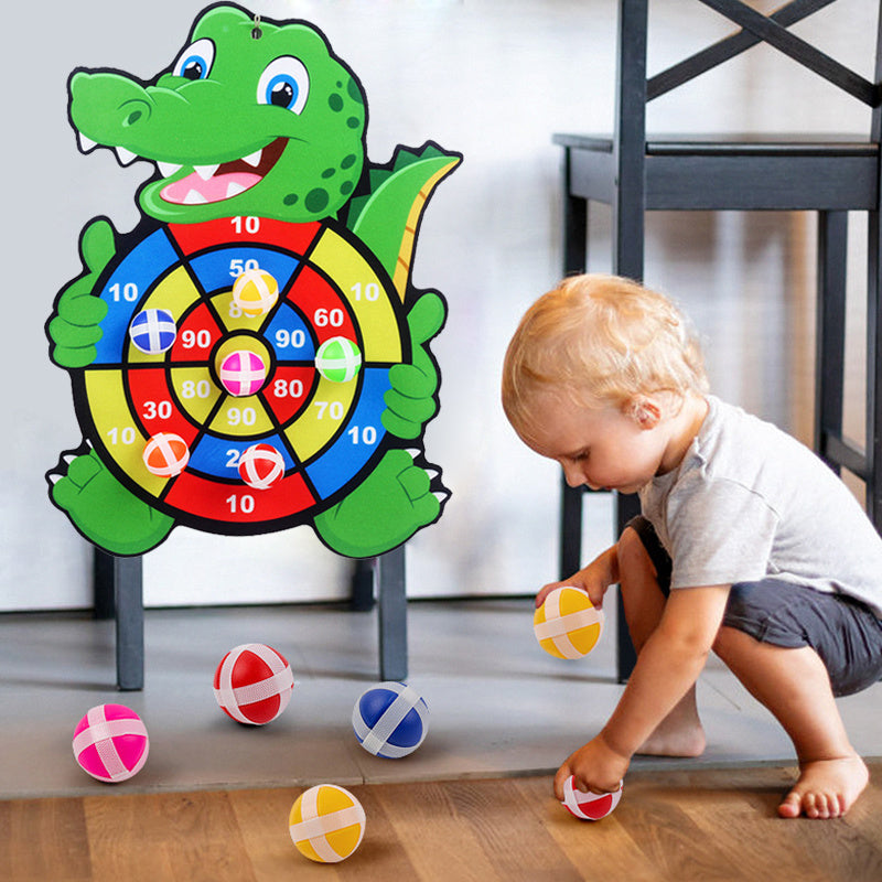 Montessori Throw Sport Slingshot Target Sticky Ball (12 balls) Dartboard Board Games - Mountain Lakes Mall