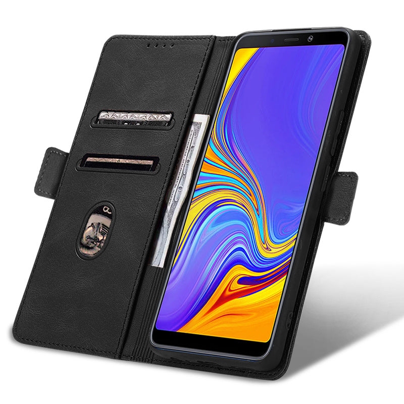 Case for Samsung Galaxy A9 2018 Phone Case Soft TPU Samsung Galaxy A9 2018 Phone Case Wallet style leather case(Samsung Galaxy A9 2018-pitao-hei) - Mountain Lakes Mall