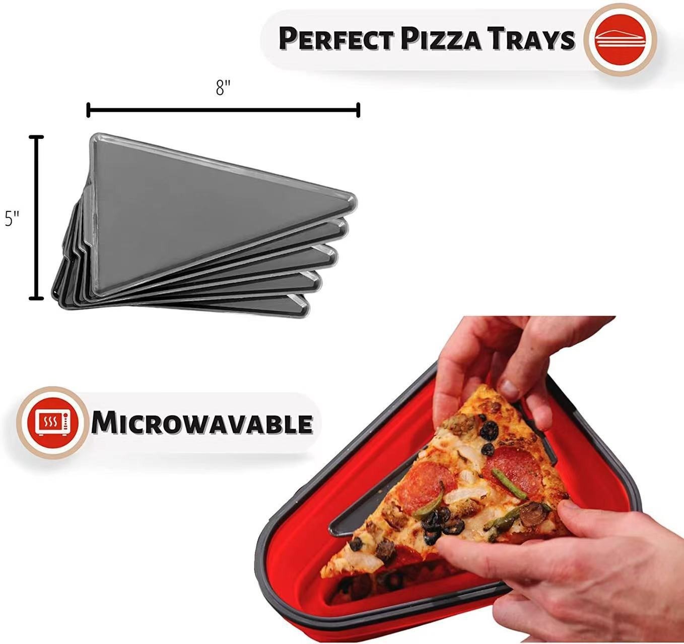 Silicone Folding Pizza Box Reusable Triangular Pizza Packing Box Takeaway Box - Mountain Lakes Mall