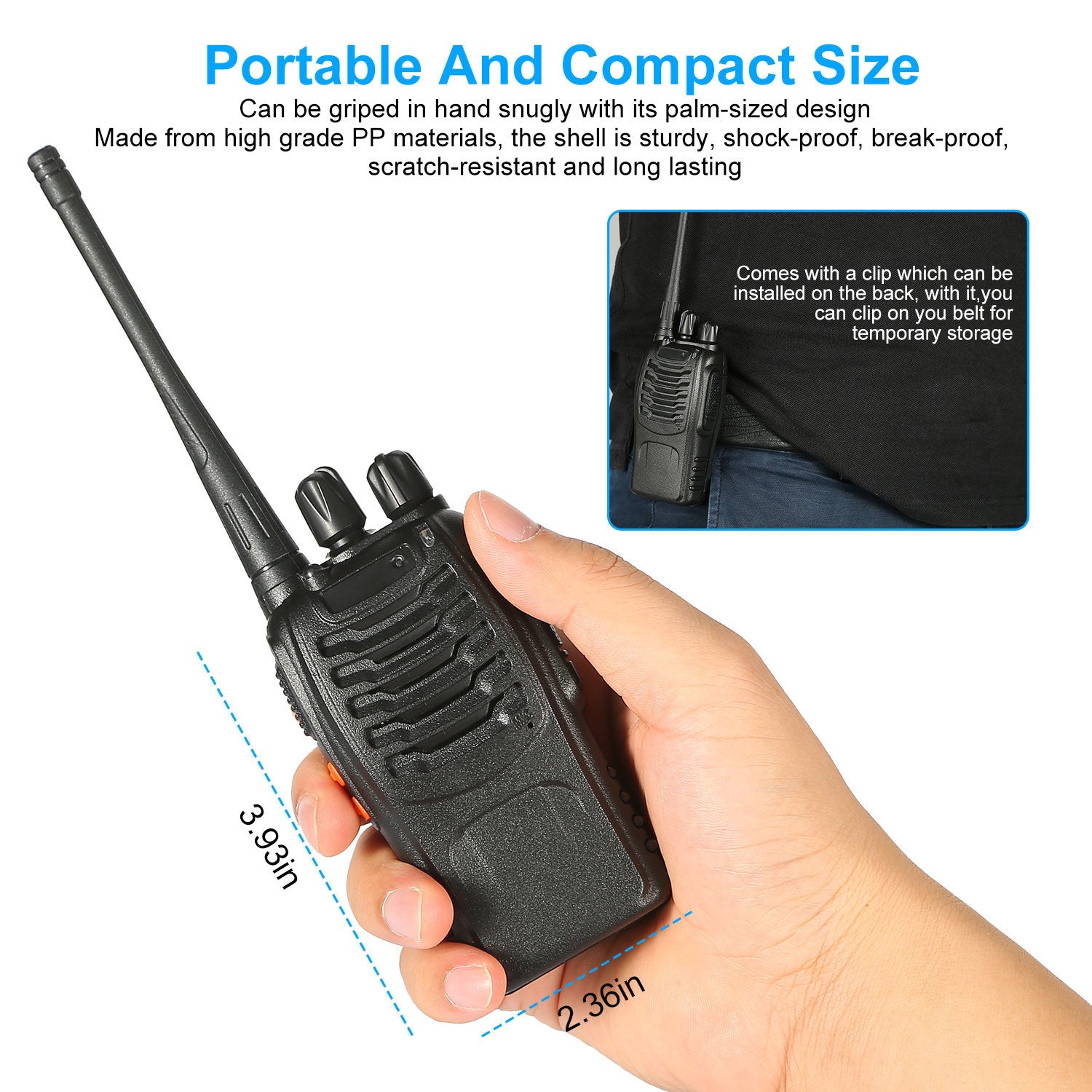 2 x Baofeng BF-888S Walkie Talkies Two Way Radio UHF 16CH 400-470MHZ Long Range - Mountain Lakes Mall