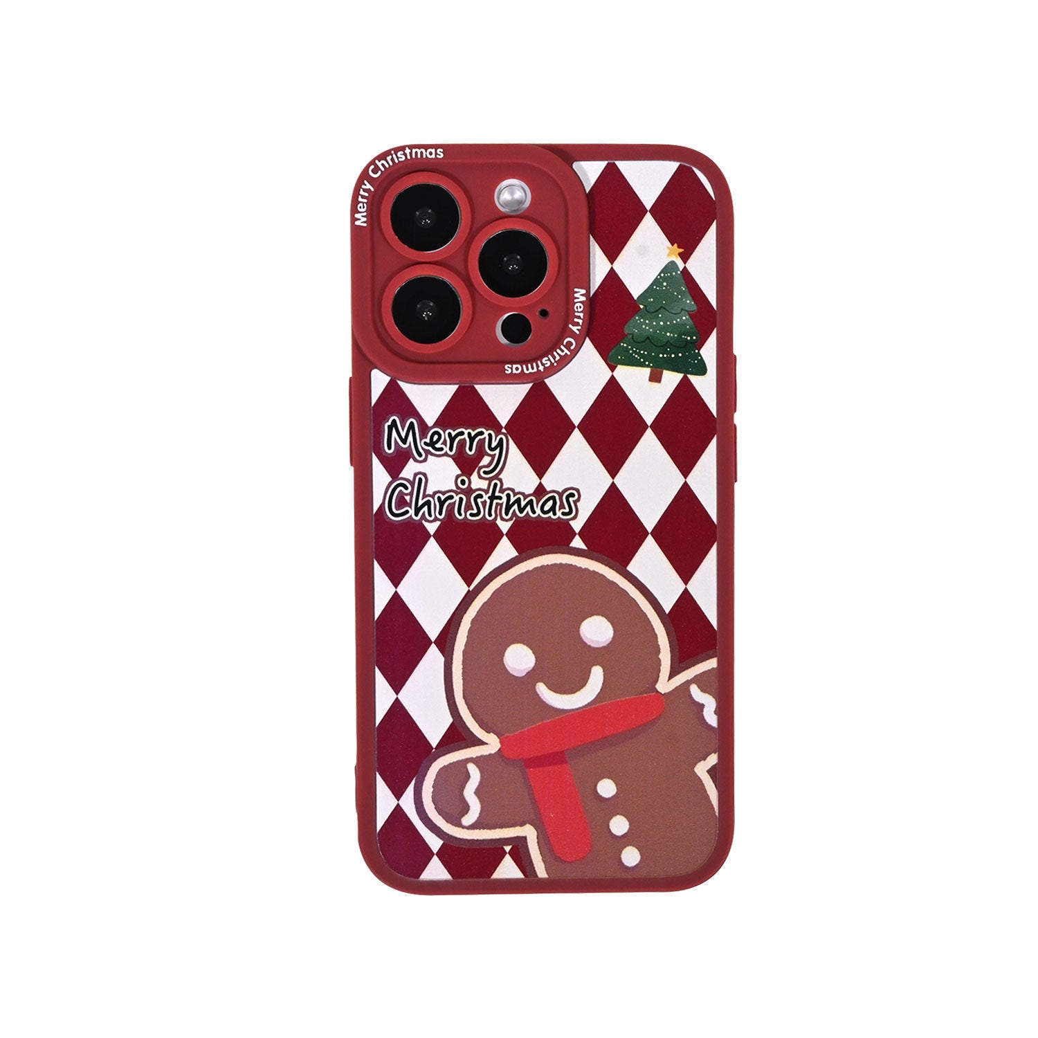 Christmas Gingerbread Man iPhone 14 Phone Case 13pro Apple 12 Cat's Eye 11 Thanksgiving 7/8 Burgundy xs - Mountain Lakes Mall