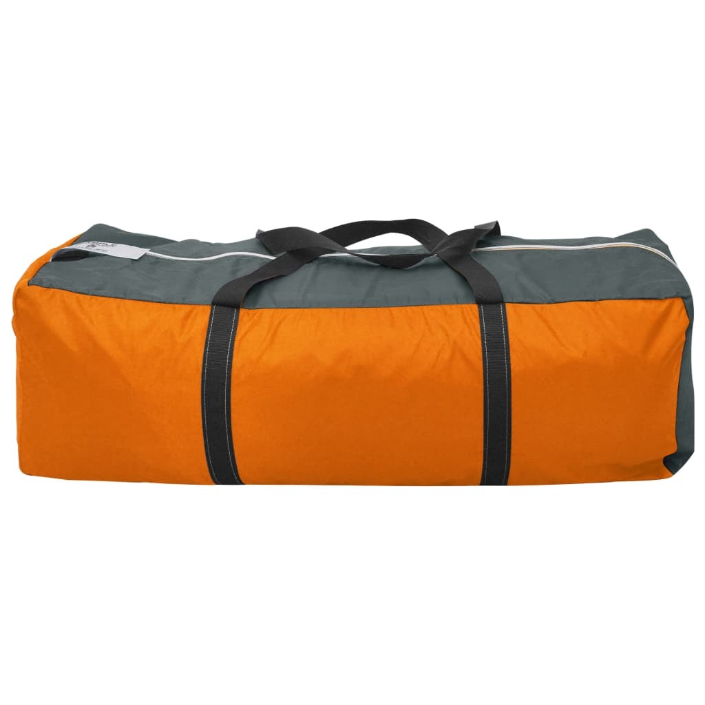 Camping Tent 9 Persons Fabric Gray and Orange - Mountain Lakes Mall