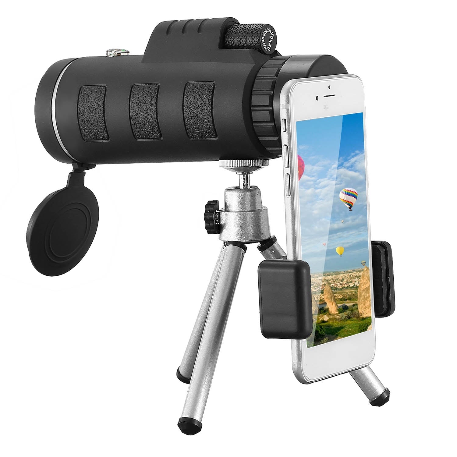 40x40 HD Optical Monocular Telescope w/ FMC Lens Low Light Vision Scope Phone Holder Tripod Compass - Mountain Lakes Mall