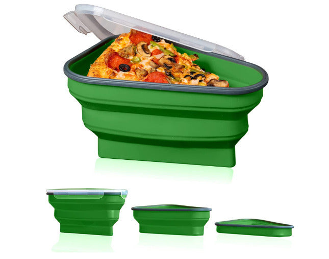 Silicone Folding Pizza Box Reusable Triangular Pizza Packing Box Takeaway Box - Mountain Lakes Mall