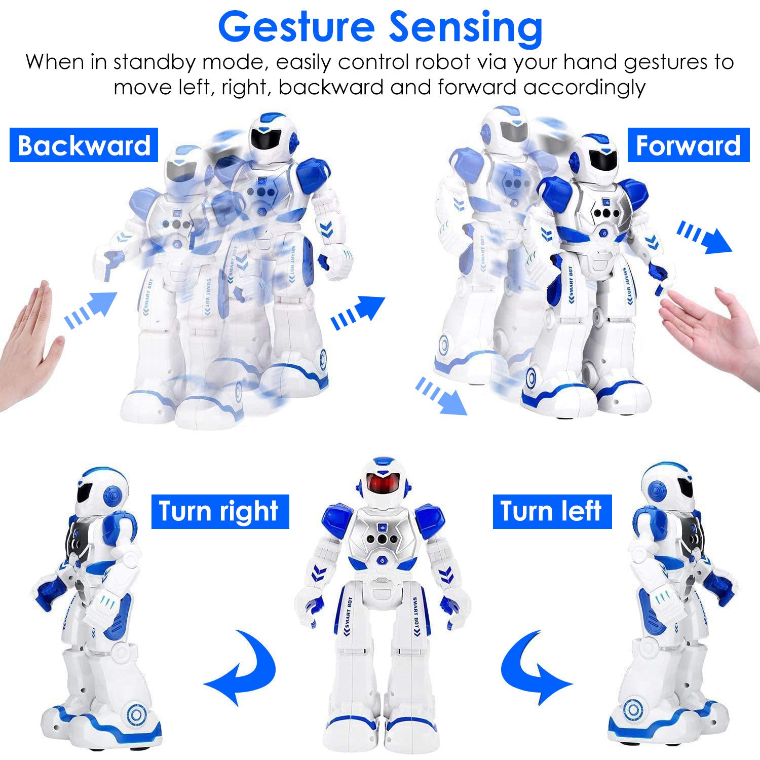 Intelligent Remote Control Robot Gesture Sensing Smart Programmable Robot Walking Singing Dancing Educational Toy - Mountain Lakes Mall